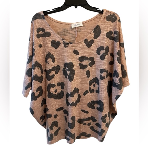 Pink Love Women's Animal Print Blouse - Brown and Black - Picture 7 of 7